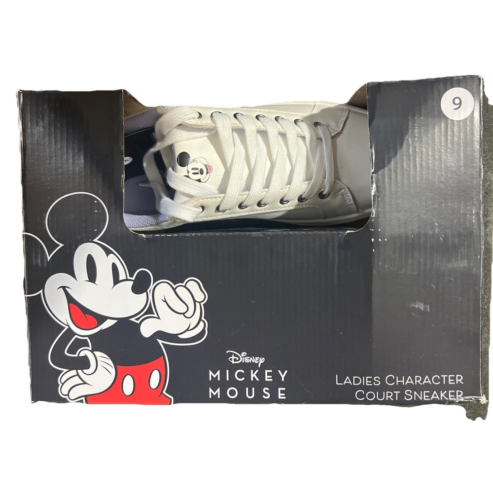 Disney Mickey Mouse Purple Head Character Court Ladies Womens Sneakers Shoes 9‎